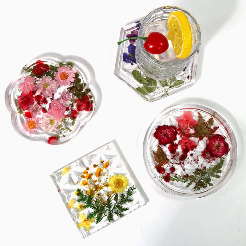 My Store Silicon Mould Round Textured Coaster With Boundry Mould