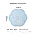 My Store Silicon Mould Flower Textured Coaster With Boundry Mould