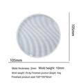 My Store Silicon Mould Round Wavy Textured Coaster Mould