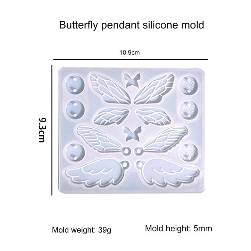 My Store Silicon Mould 16 Cavity Butterfly Keychain & Pendant Mould