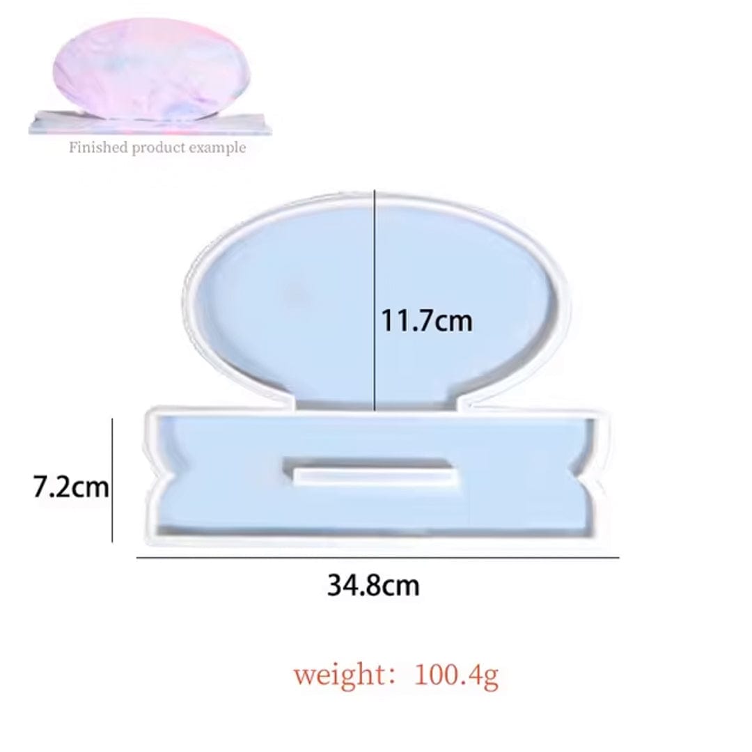 My Store Silicon Mould Oval Photo Frame & Display With Stand