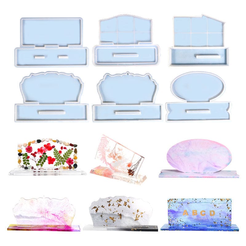 My Store Silicon Mould Oval Photo Frame & Display With Stand