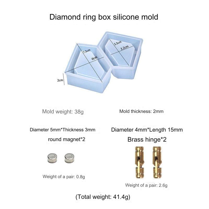 My Store Silicon Mould Diamond Shape Storage Box Mould