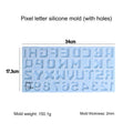 My Store Silicon Mould Pixel Font Alphabet Abcd With Hole Mould