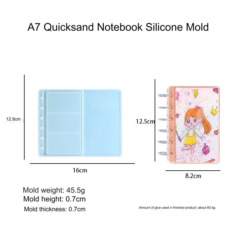 My Store Silicon Mould 2 Cavity A7 Notebook Shakers Mould
