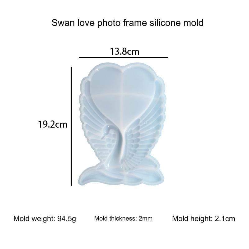 My Store Silicon Mould Swan Love Photo Frame Mould