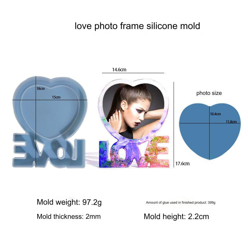 My Store Silicon Mould Love Photo Frame Mould