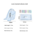 My Store Silicon Mould Love With Hanging Heart Photo Frame