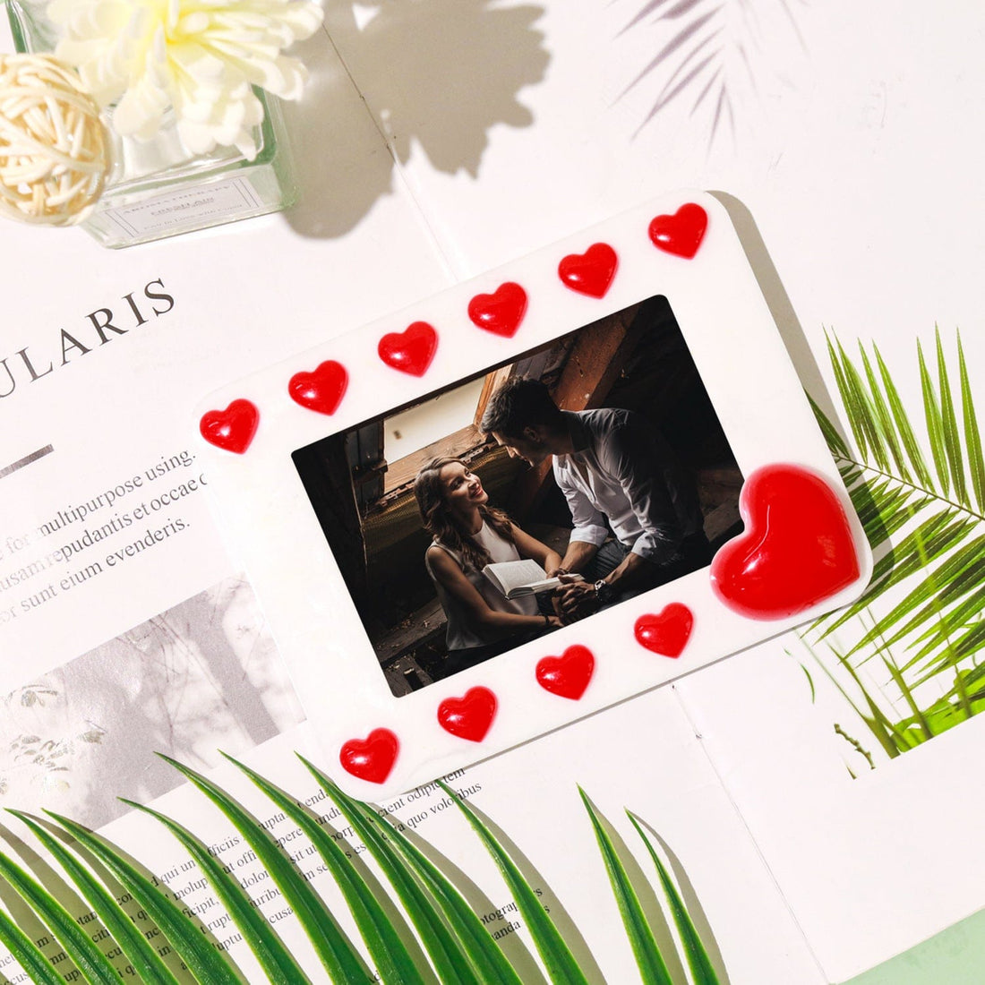 My Store Silicon Mould Photo Frame With Heart Carving & Stand Mould