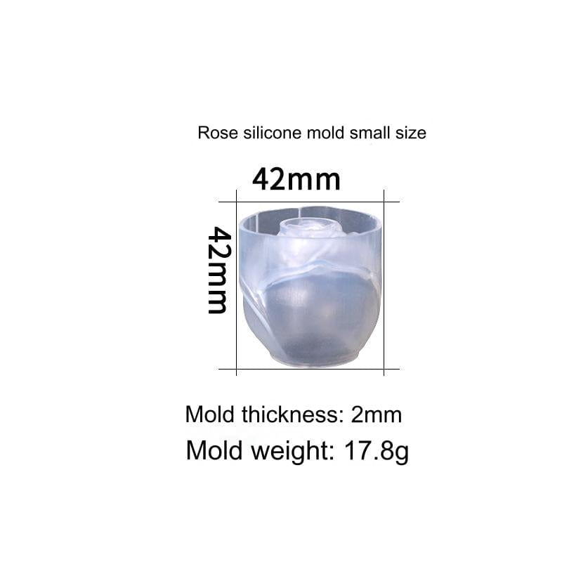 My Store Silicon Mould 3D Rose Candle Mould