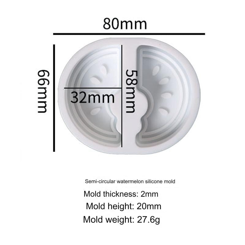My Store Silicon Mould 2 Cavity Watermelon Slice Soap & Candle Mould