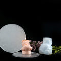 My Store Silicon Mould Standing Bear With Heart Candle Mould