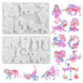 My Store Silicon Mould 2 in 1 (Total 12 Cavity) Zodiac Sign Pendant & Key chain Mould