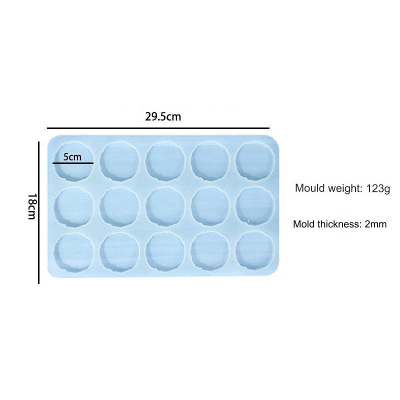 My Store Silicon Mould 15 Cavity Round Agate Pop Socket Mould