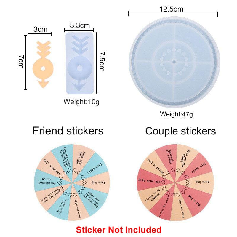 My Store Silicon Mould Truth Or Dare Spinning Game Mould