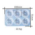 My Store Silicon Mould 6 Cavity 3D Flower Mould