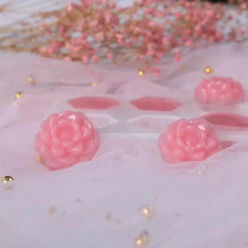 My Store Silicon Mould 6 Cavity 3D Flower Mould