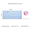 My Store Silicon Mould 26 Cavity Gothic Font Alphabet ABCD Mould