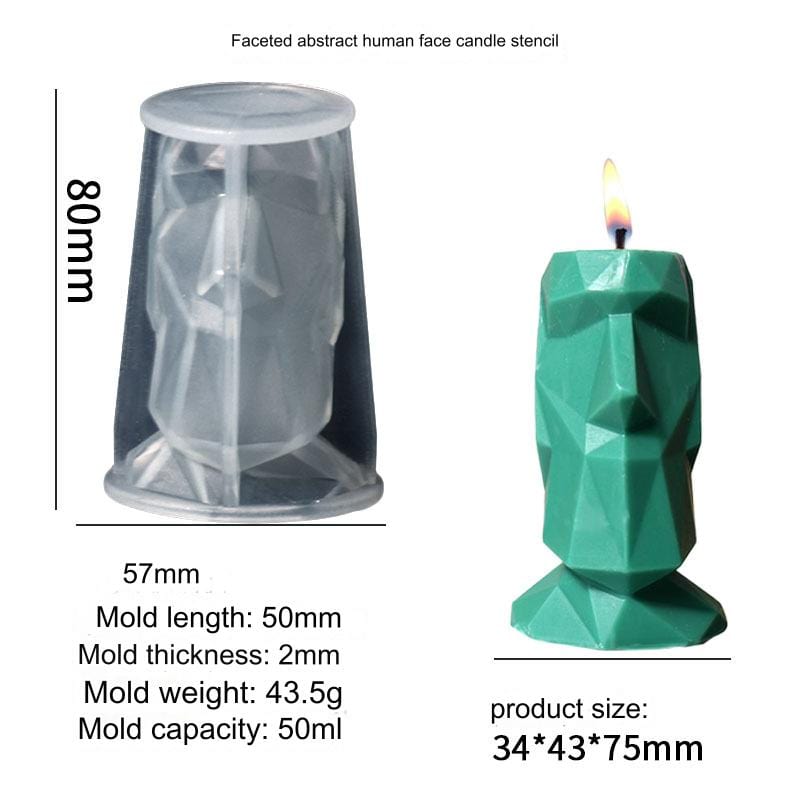 My Store Silicon Mould Abstract Human Face Candle Mould