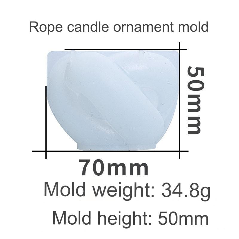 My Store Silicon Mould Twisted Rope Candle Ornament Mould