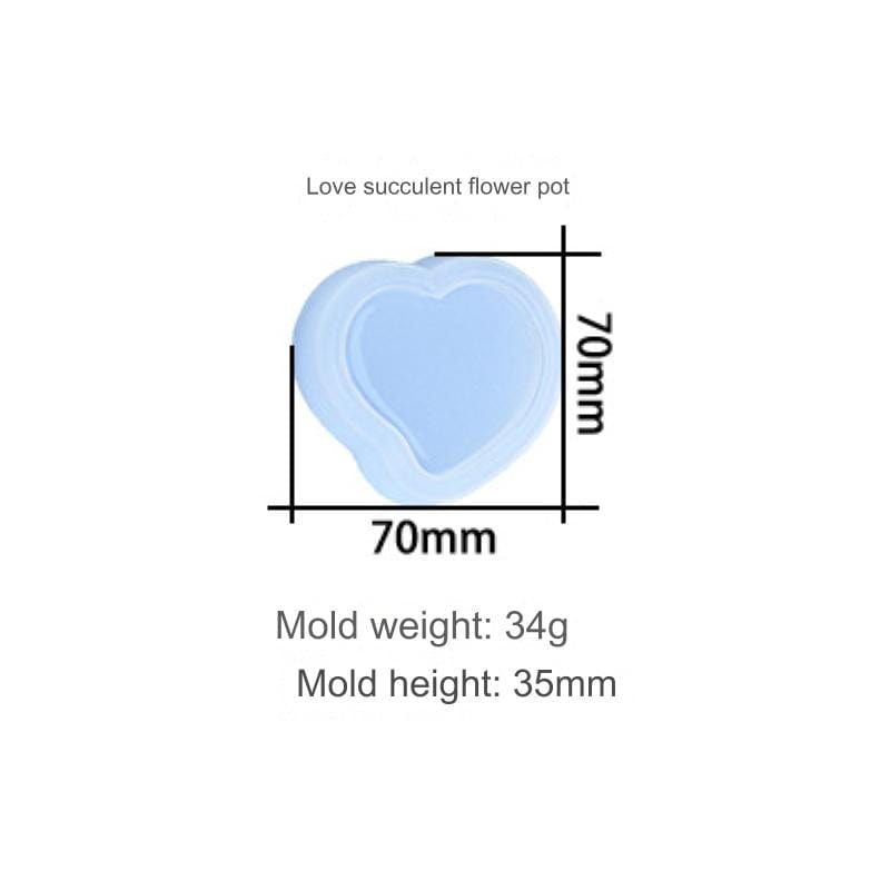 My Store Silicon Mould Curve Heart Bowl Katori Mould