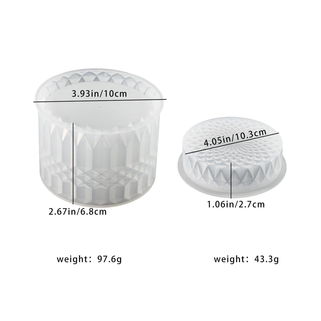 My Store Silicon Mould Diamond Cut Storage Box Mould