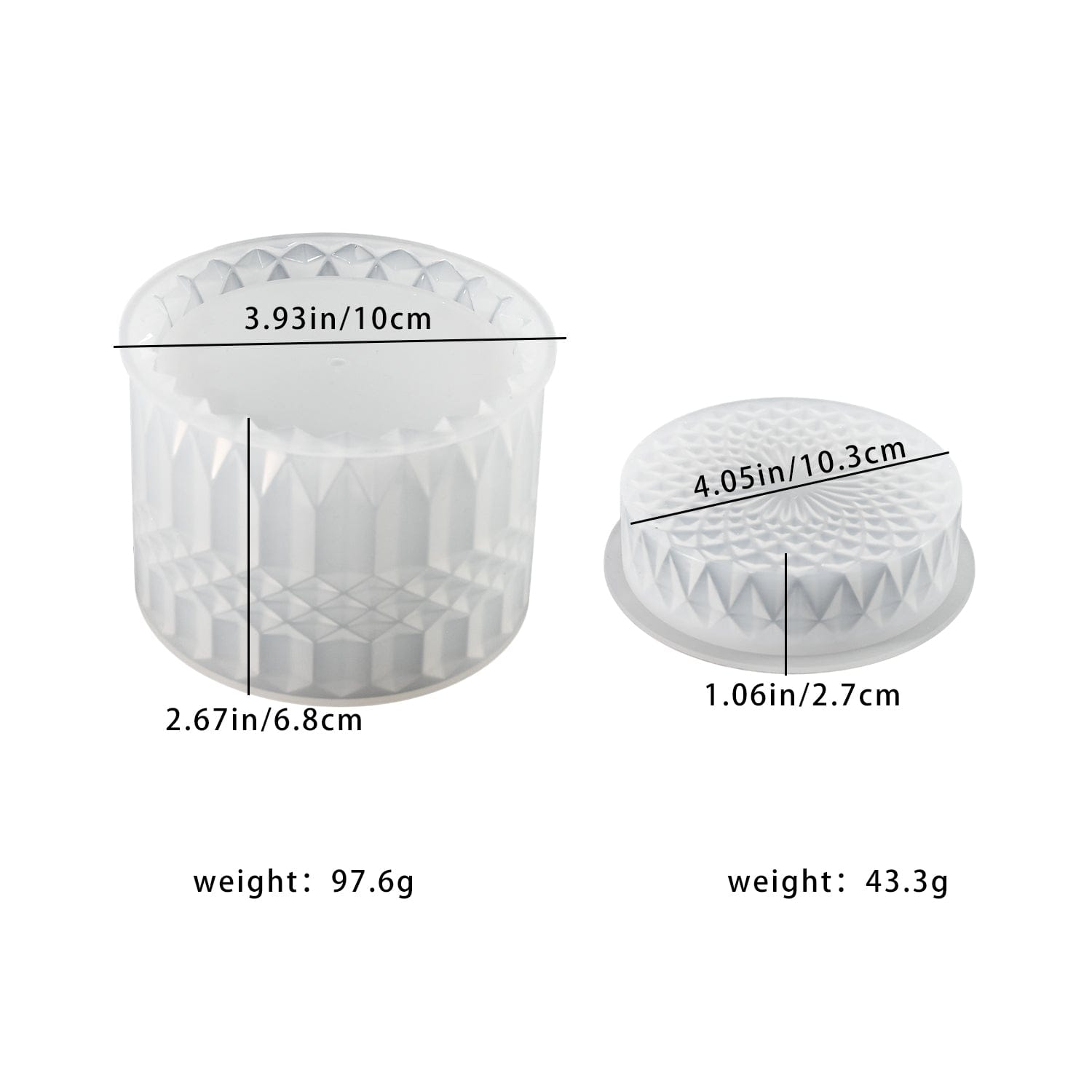 My Store Silicon Mould Diamond Cut Storage Box Mould