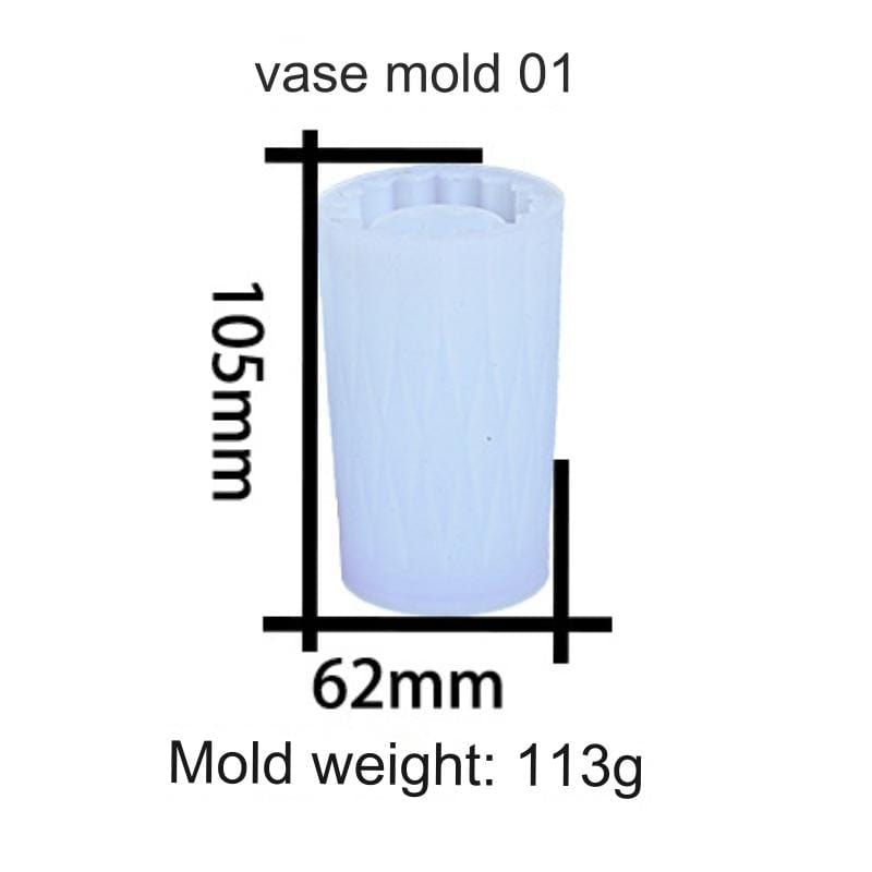 My Store Silicon Mould Broad Flower Vase & Pen Stand Mould