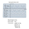 My Store Silicon Mould 25 Cavity Heart Patch Pendant Mould