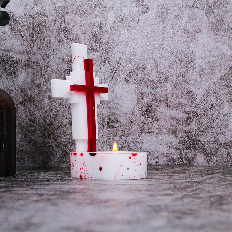 My Store Silicon Mould Holy Cross Tea-light Holder Mould