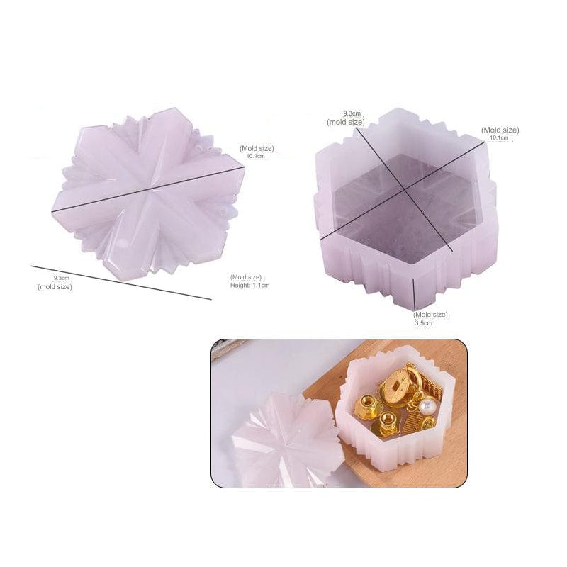 My Store Silicon Mould Snowflake Storage Box Mould