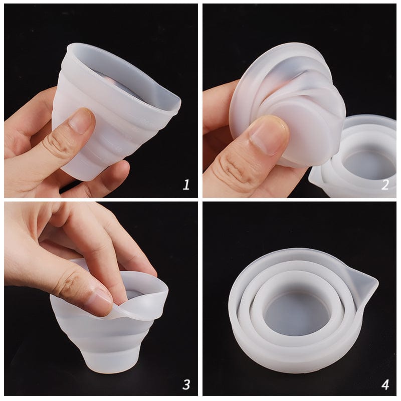 My Store Silicon Mould 100ML Folding  Mixing & Measuring Cup Mould