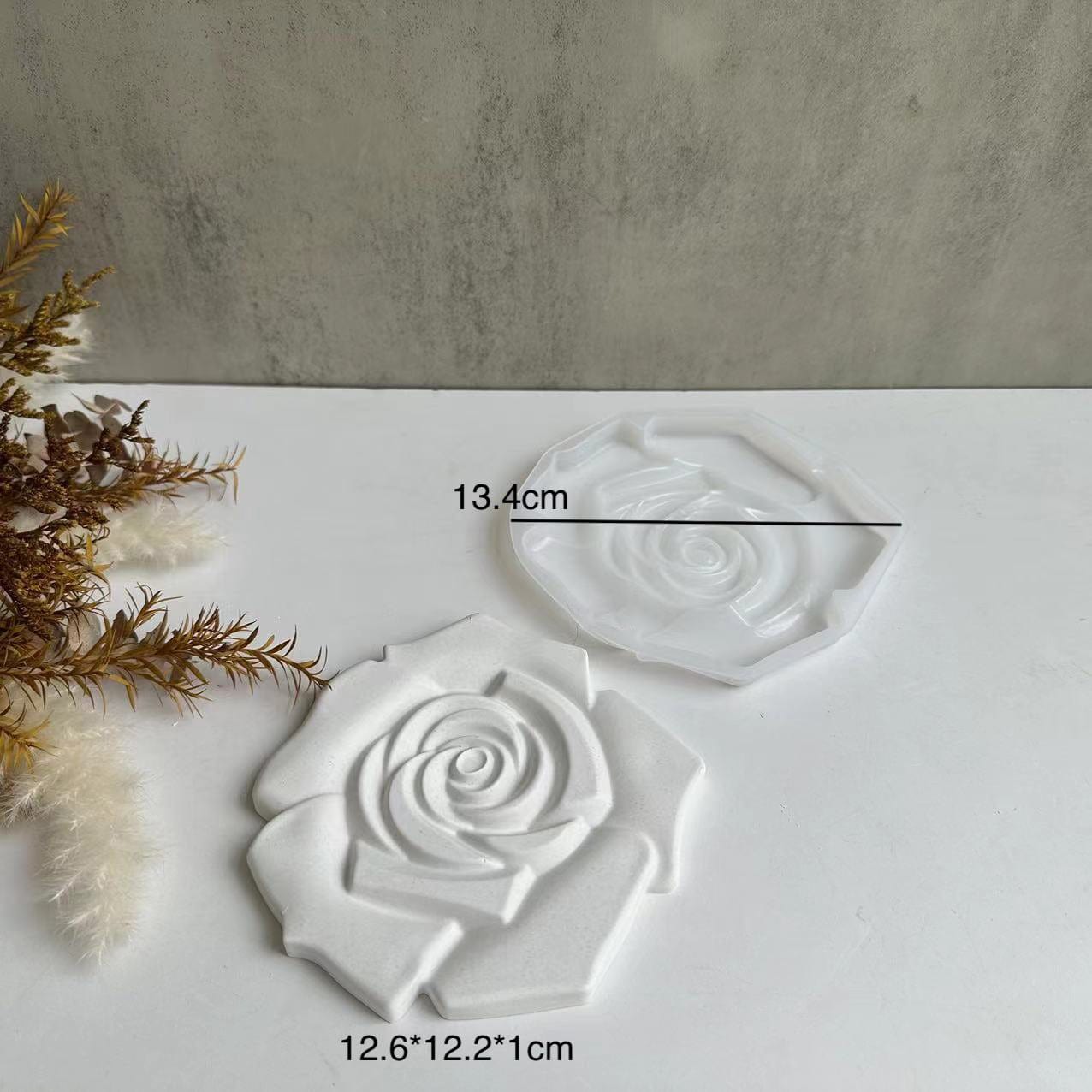 My Store Silicon Mould Rose Flower Coaster Mould.