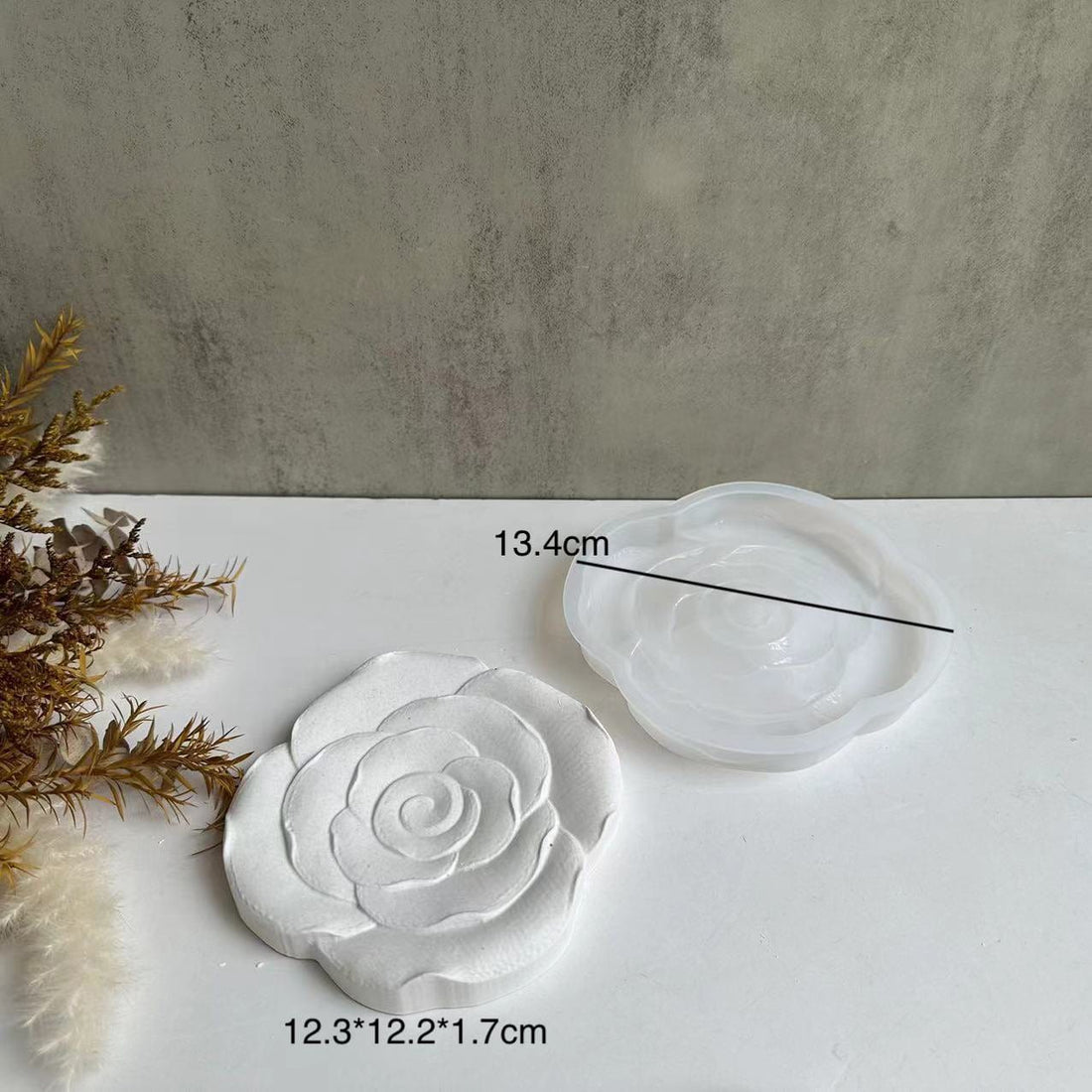 My Store Silicon Mould Rose Flower Coaster Mould.