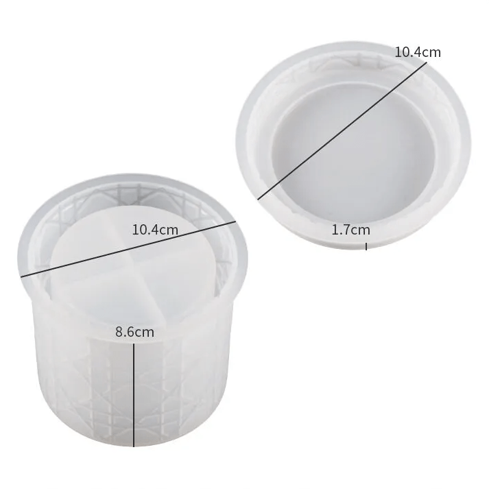 My Store Silicon Mould Bamboo Weave Pattern Storage Box Mould