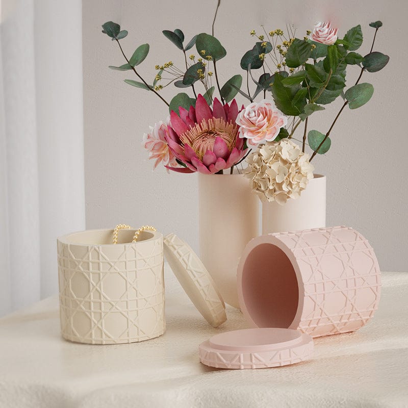 My Store Silicon Mould Bamboo Weave Pattern Storage Box Mould