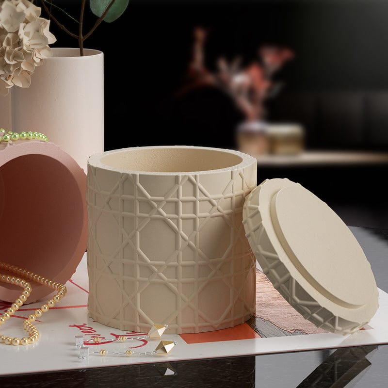 My Store Silicon Mould Bamboo Weave Pattern Storage Box Mould