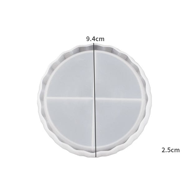 My Store Silicon Mould Small Round Wave Pointed Border Tray Mould