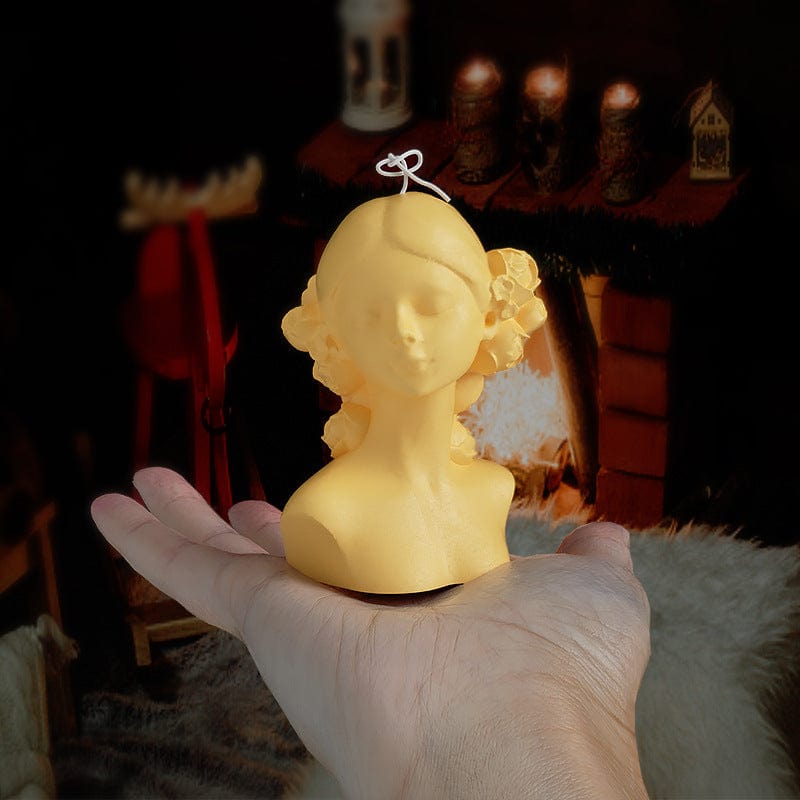My Store Silicon Mould Rose Girl Candle Mould