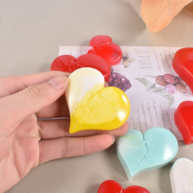 My Store Silicon Mould Rubbing Stitching Patching Heart Shaped Keychain & Pendant Mould
