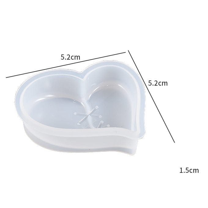 My Store Silicon Mould Rubbing Stitching Patching Heart Shaped Keychain & Pendant Mould