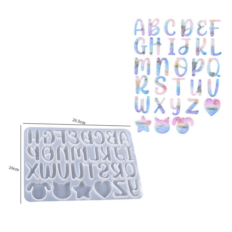 My Store Silicon Mould Finyoffiy Letter Alphabet Mould