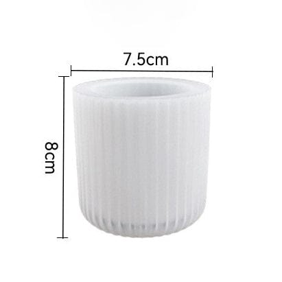 My Store Silicon Mould Stripe Pattern Succulent Flower Pot Mould