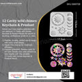 My Store Silicon Mould 12 Cavity wild chimes Keychain & Pendant Mould