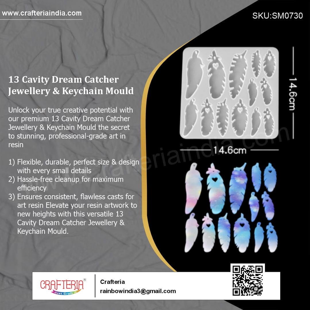 My Store Silicon Mould 13 Cavity Dream Catcher Jewellery & Keychain Mould