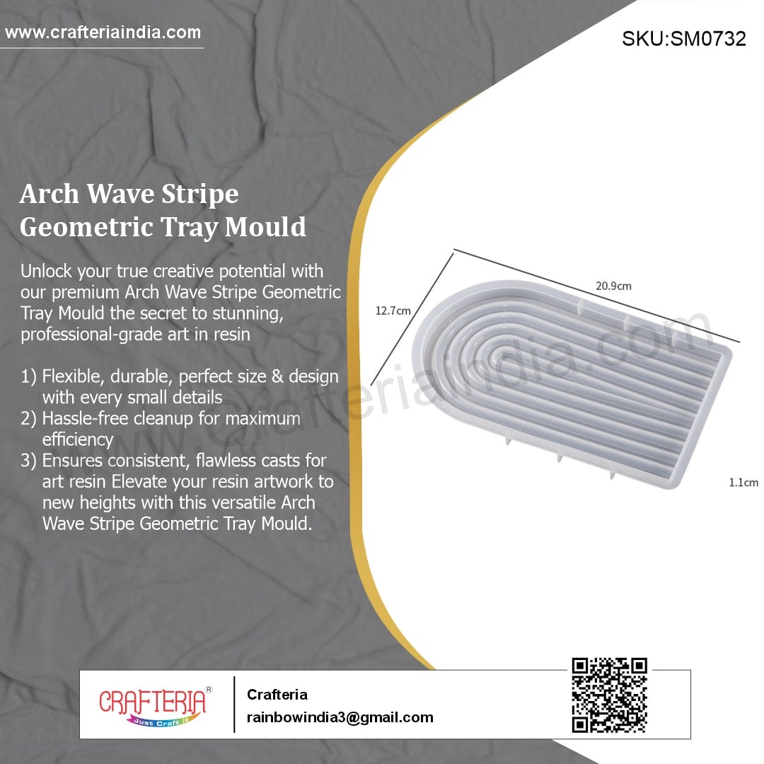 My Store Silicon Mould Arch Wave Stripe Geometric Tray Mould