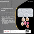 My Store Silicon Mould 6 Cavity Gem Stone Mould
