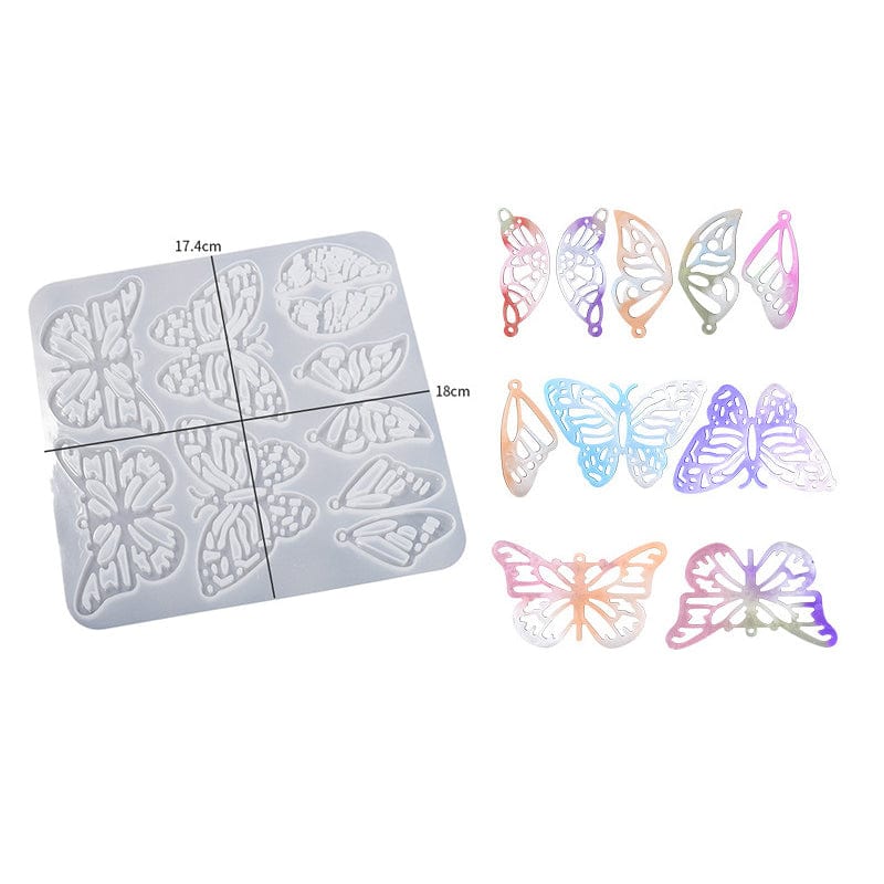 My Store Silicon Mould 10 Cavity Butterfly Earring Mould