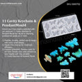 My Store Silicon Mould 11 Cavity Keychain & Pendant Mould