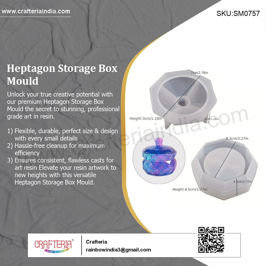 My Store Silicon Mould Heptagon Storage Box Mould